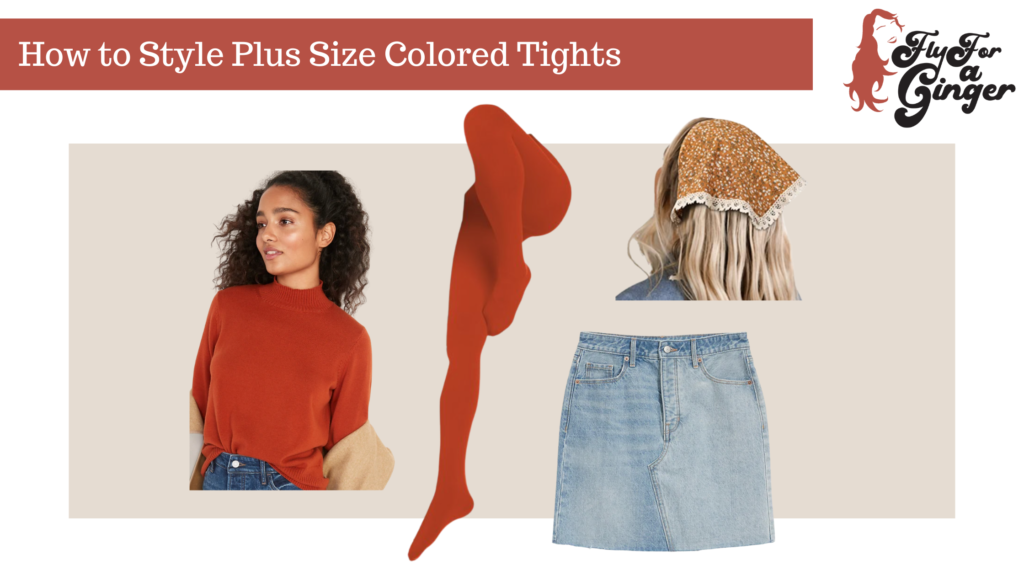 Plus size colored tights