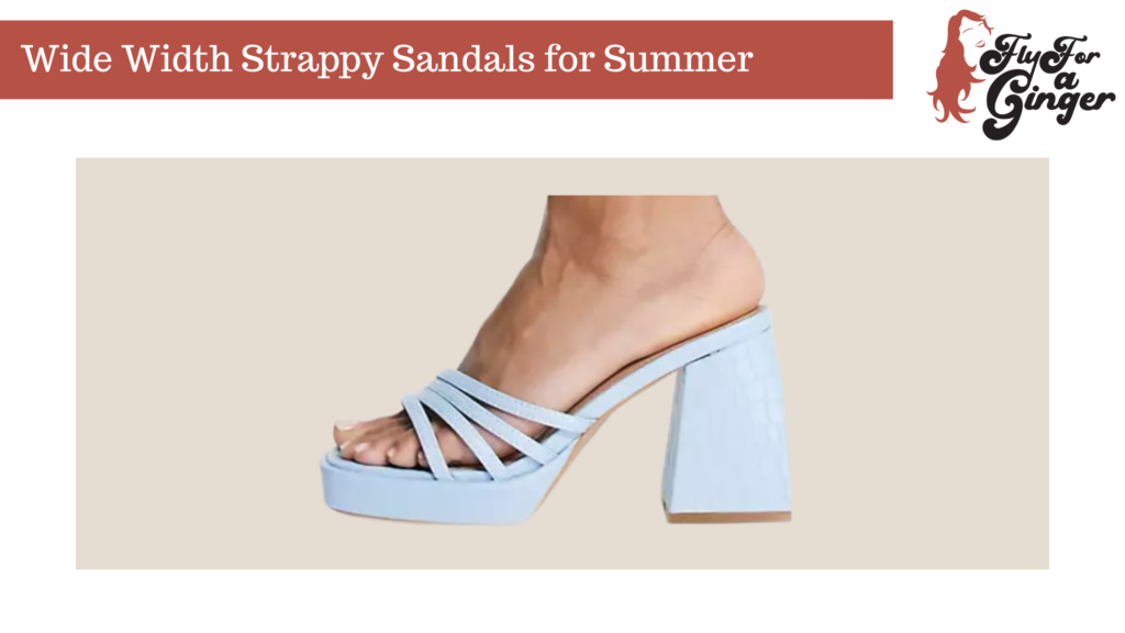 wide width strappy sandals