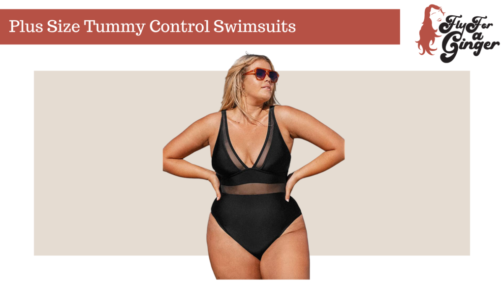 Plus Size Tummy Control Swimsuits // Plus Size Swimwear with