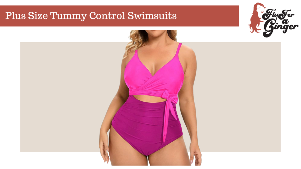 Plus Size Tummy Control Swimsuits // Plus Size Swimwear with Shapewear 
