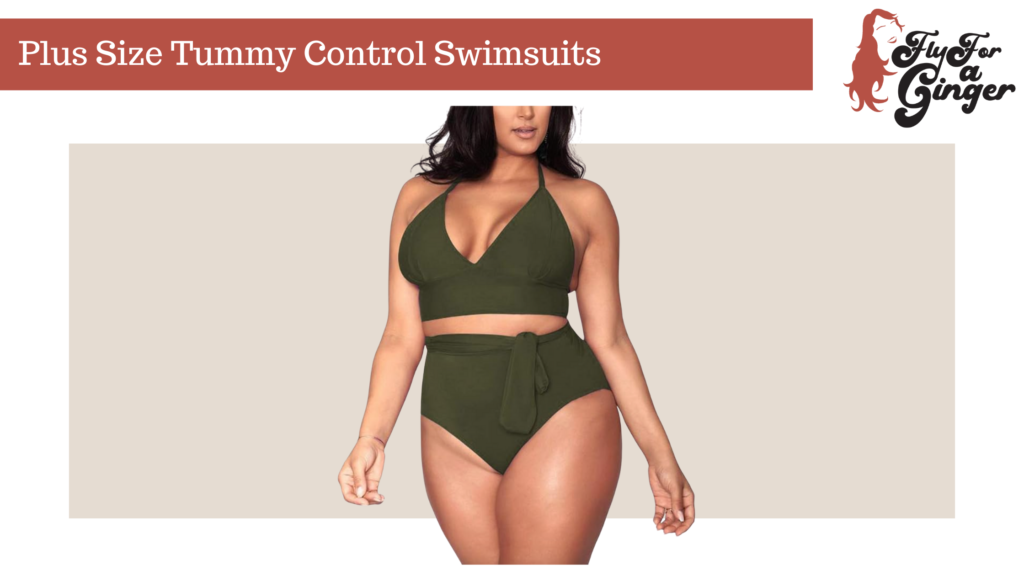 Plus Size Tummy Control Swimsuits // Plus Size Swimwear with Shapewear 