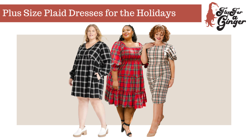Plus Size Plaid Dresses for the Holidays // Holiday and Christmas Dresses