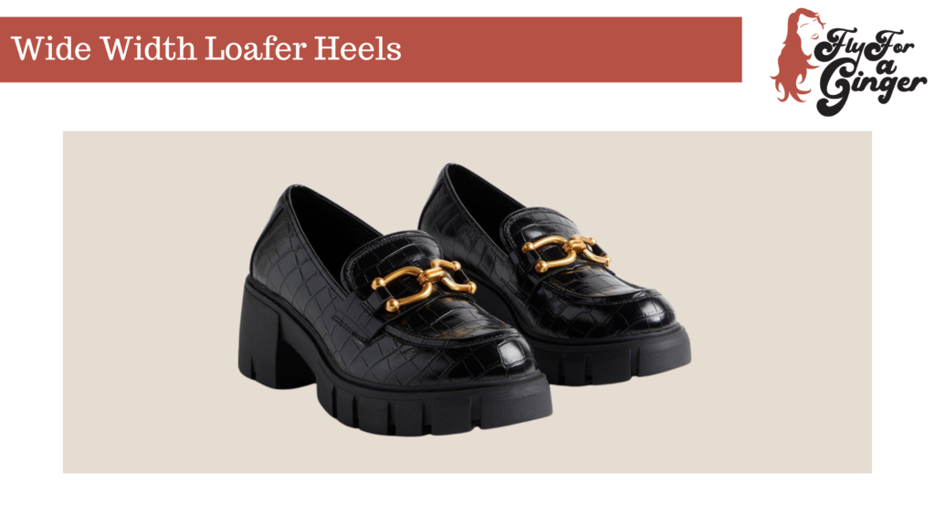 wide width loafer heels