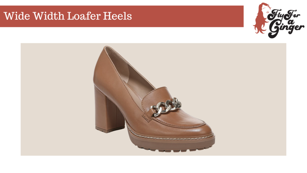 wide width loafer heels