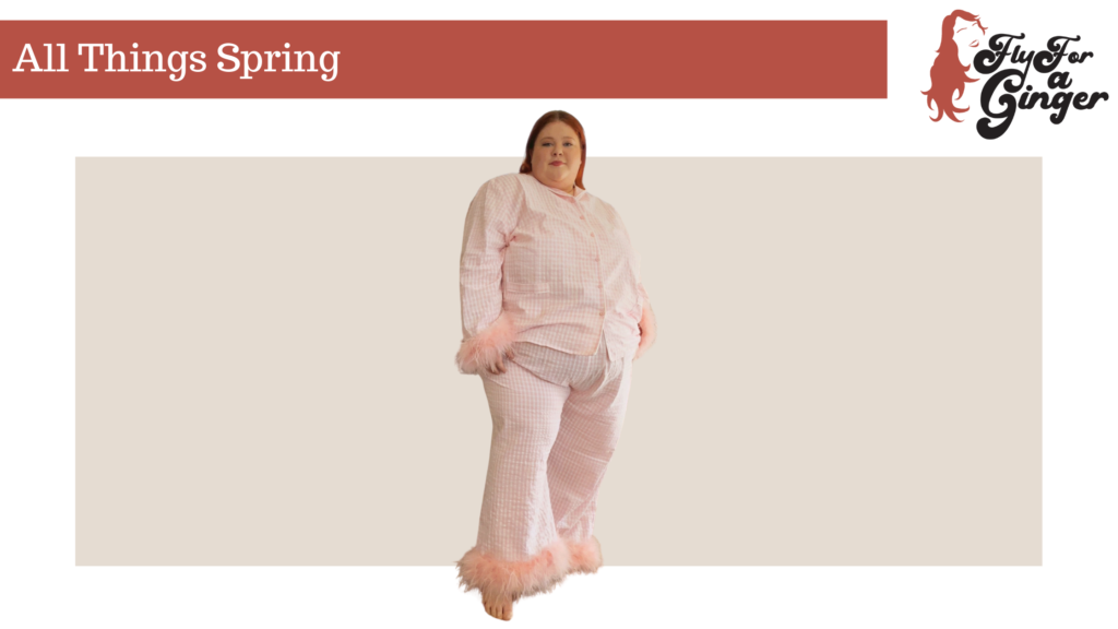 Plus Size Spring Pajamas | Plus Size Feather PJs | 92592