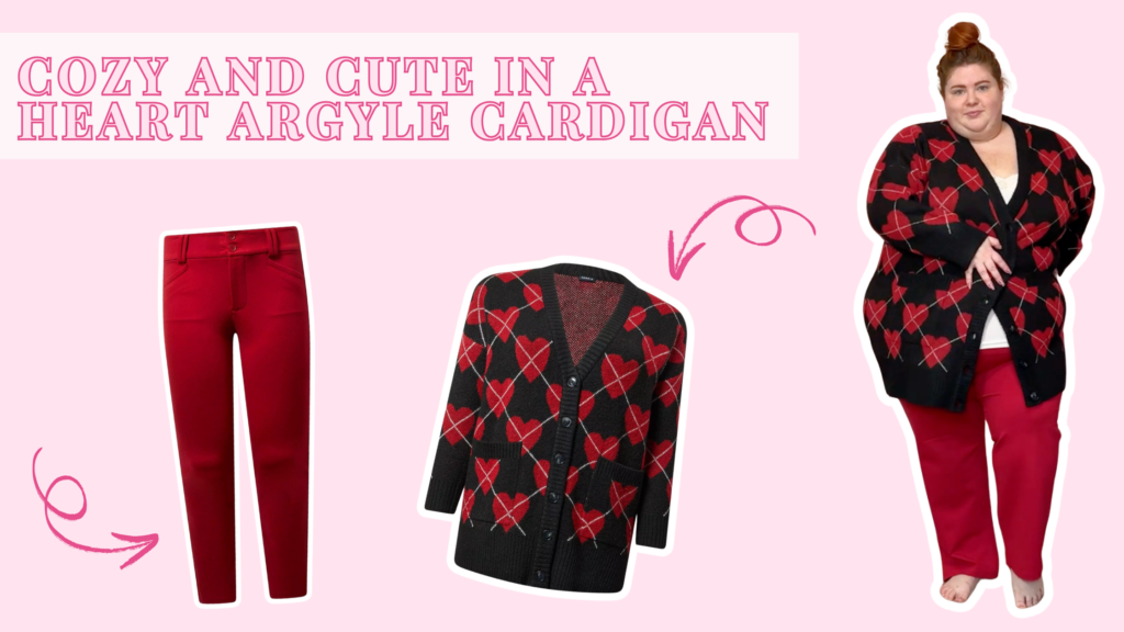 Plus Size Valentine's Day Cardigan