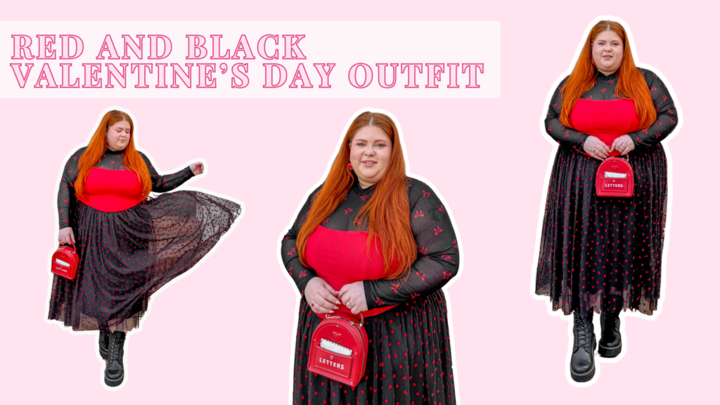 red and black valentines day outfit